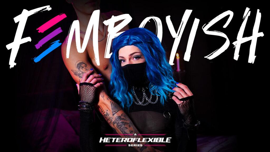 Masked Goth Femboy Bounces On Huge Cock