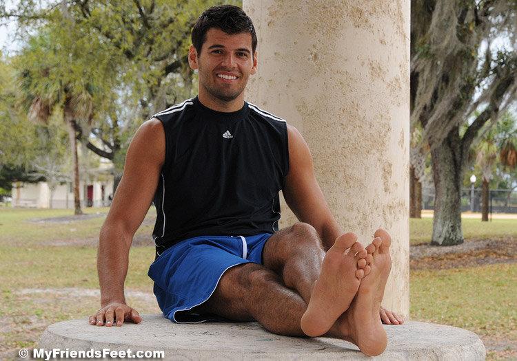 Timothy’s Size 14s In White Socks & Bare